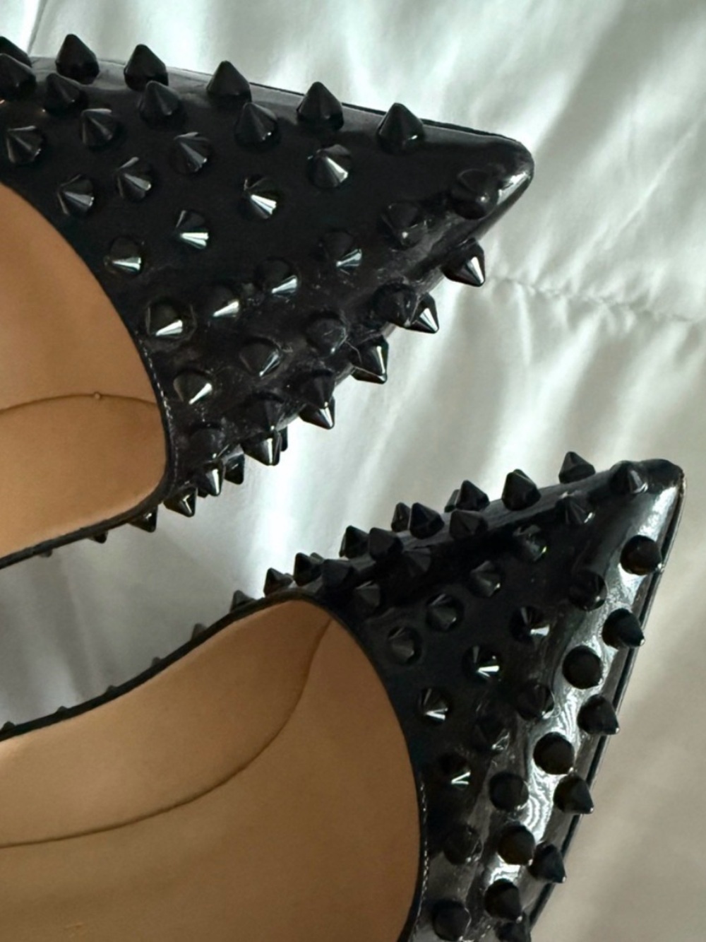 Christian Louboutin Black Studded Heels - Picture 4 of 7